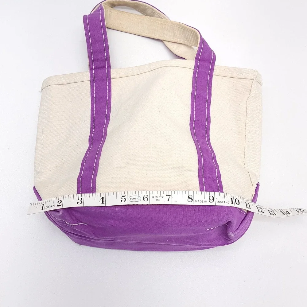 Vintage Y2K LL Bean Boat and‎ Tote XL & L Canvas Bag Set Purple Light Blue